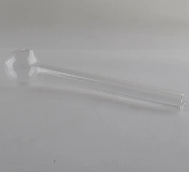 2021 10cm Great Pyrex glass Pipe Clear Oil Burner Tube Pipe Oil Nail Oil Pipe Thick Clear