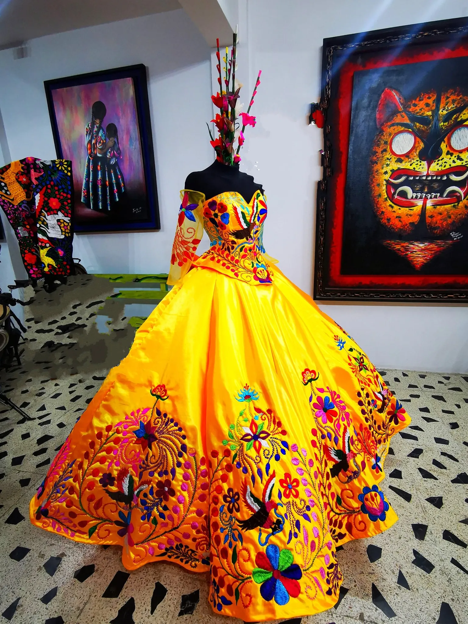 Dia de los muertos quinceanera best sale dress