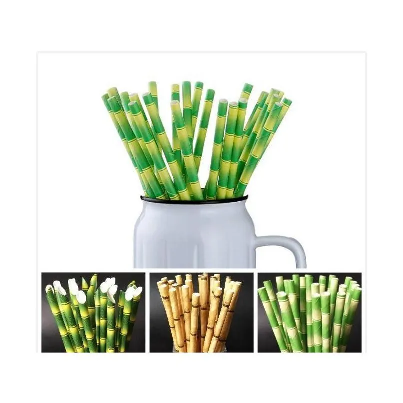 Palavras de bambu biodegradáveis ​​palha de palha de palha eco-friendly 25 pcs um lote partido use palha de bambu palha de desapesel