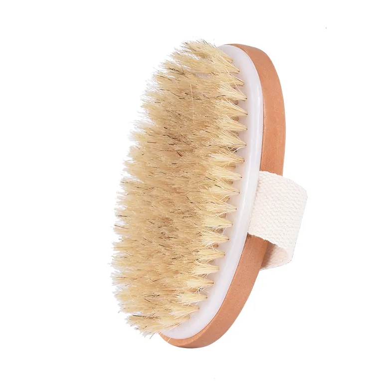 Dry Brushing Body Brush Natural Bristle Soft SPA Brush Bath Massager Home Exfoliating Scrub Massage Shower Brushes HY0358