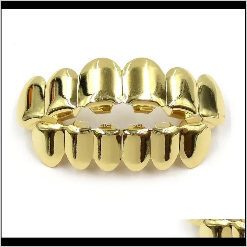 grillz teeth set high quality mens hip hop jewelry real gold plated grills