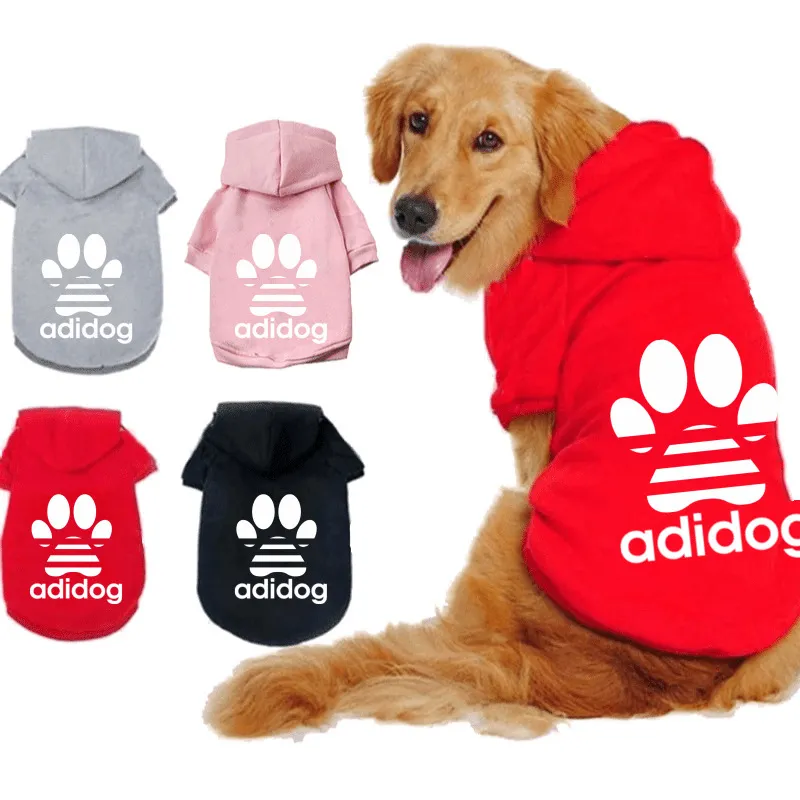 juchiva Designer Pet Clothes Sweater Dog Apparel Four Seasons Small and Medium Dogs Hoodie Labrador French Bulldog Jacket Clothing 5 Color Wholesale Black S A219