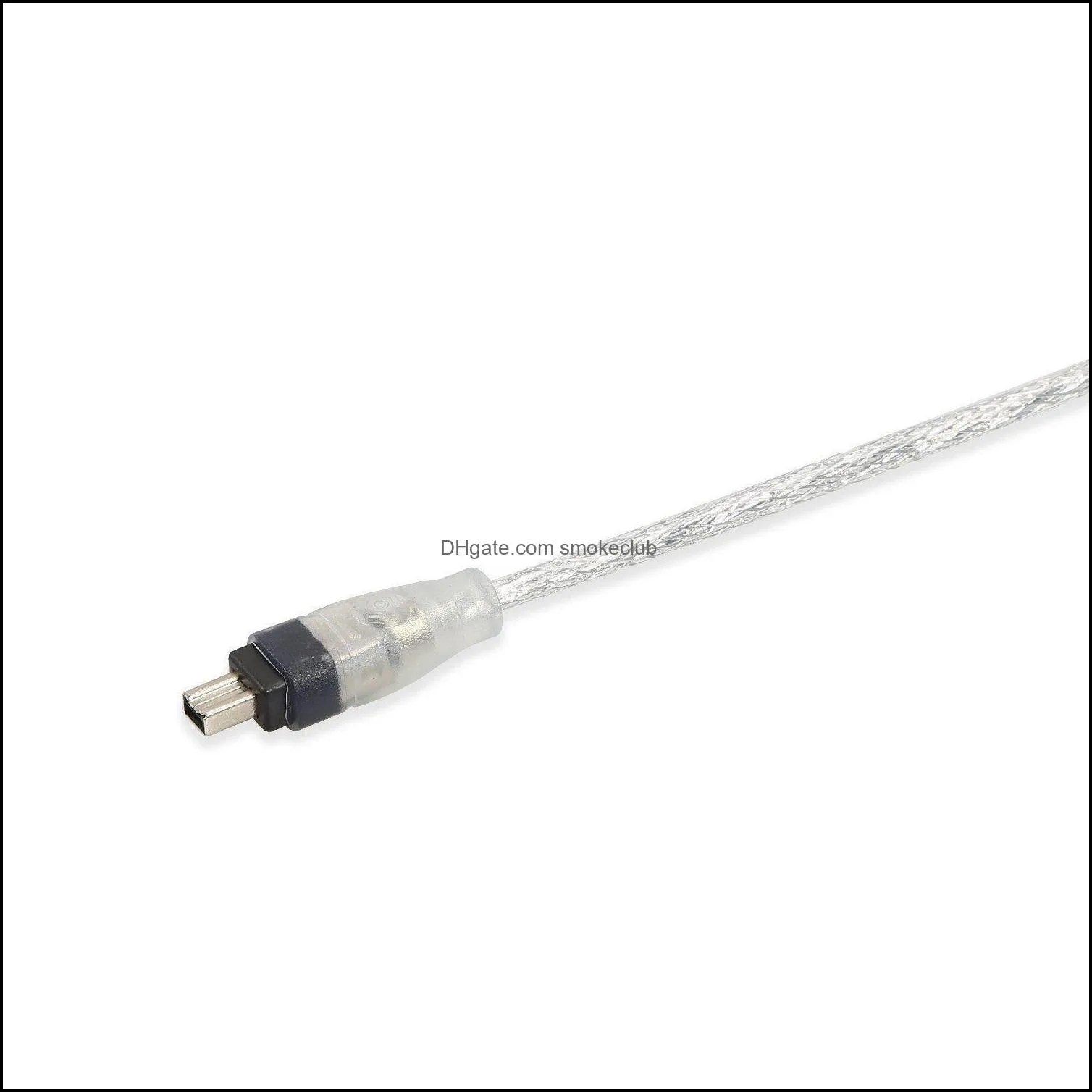 USB To Firewire IEEE 1394 4 Pin iLink Adapter Data Cable 5ft 1.5m Clear and Black