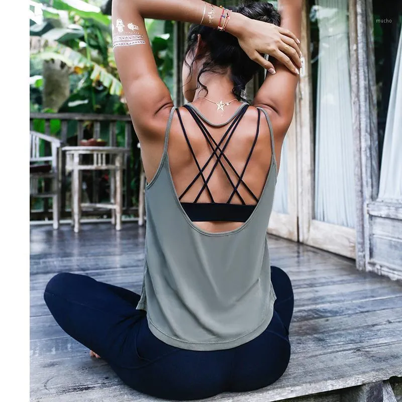 Pink Sleeveless Backless Sports Beyond Yoga Cropped Tank For Women