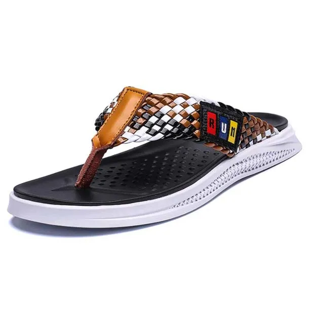 Zomer mannen slippers slippers slippers modeontwerper heren vrouw buiten strand slipper zwart maat 39-44 hoogwaardige hoogwaardige