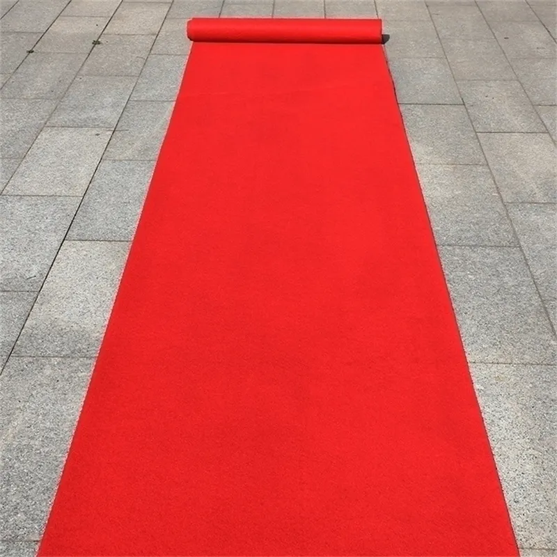 5m 8m Stepping Blanket Travel Red Rug Wedding Pad Exhibition Carpet Aisle Korridor Trappor Inomhus Utomhus Mesa Tjocklek: 1.0mm 220301