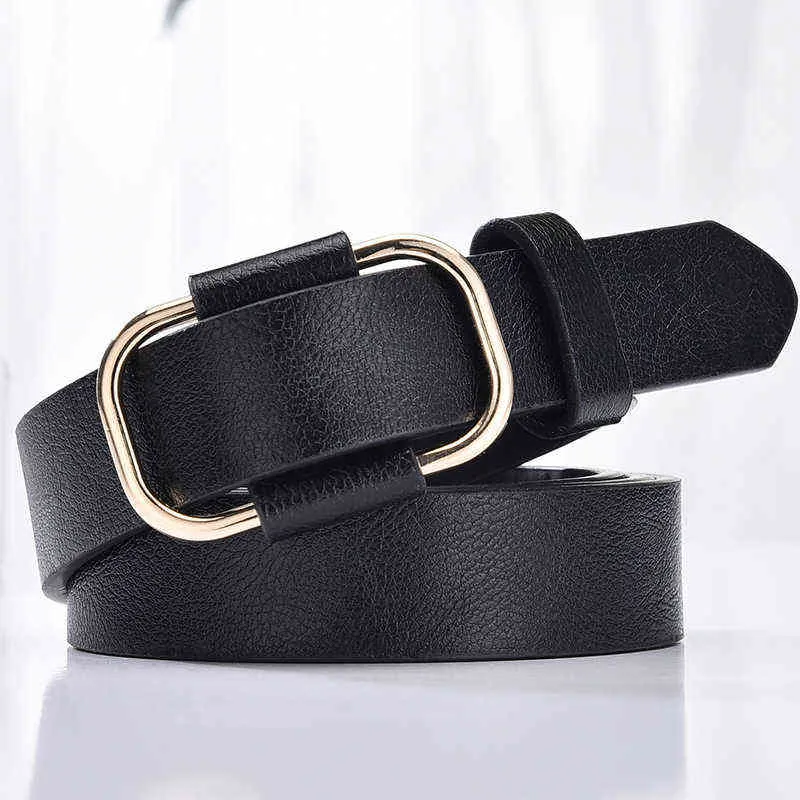 2021 Nouveau Design Faux Cuir Ceinture dames marque de luxe ceinture en cuir authentique dames tendance rétro punk étudiant jeunesse ceintures G220301