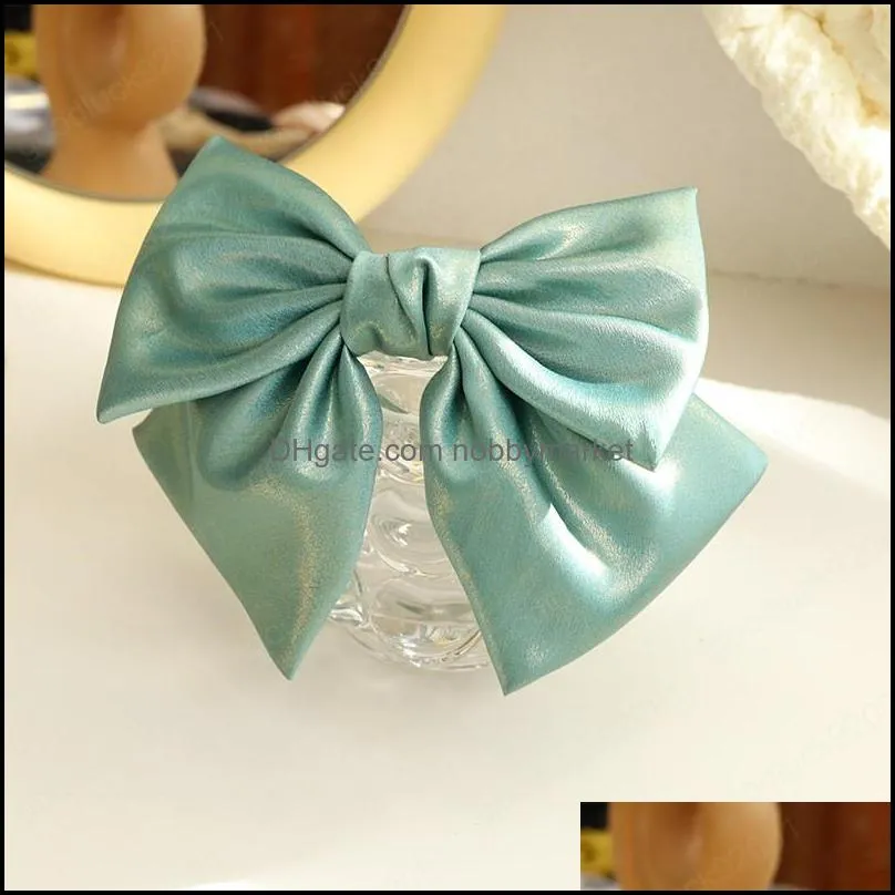 Silk Satin Big Bow Barrette hair Pin Girls Women Headwear Hair Accessories