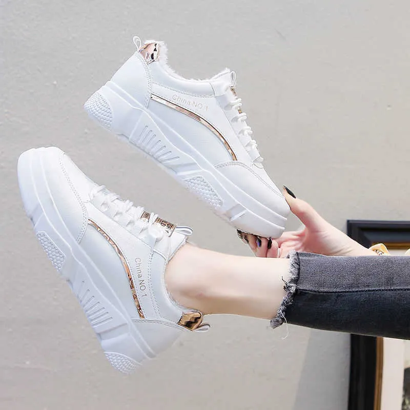 Nothing New Women's Platform Sneakers White NO BOUNDARIES