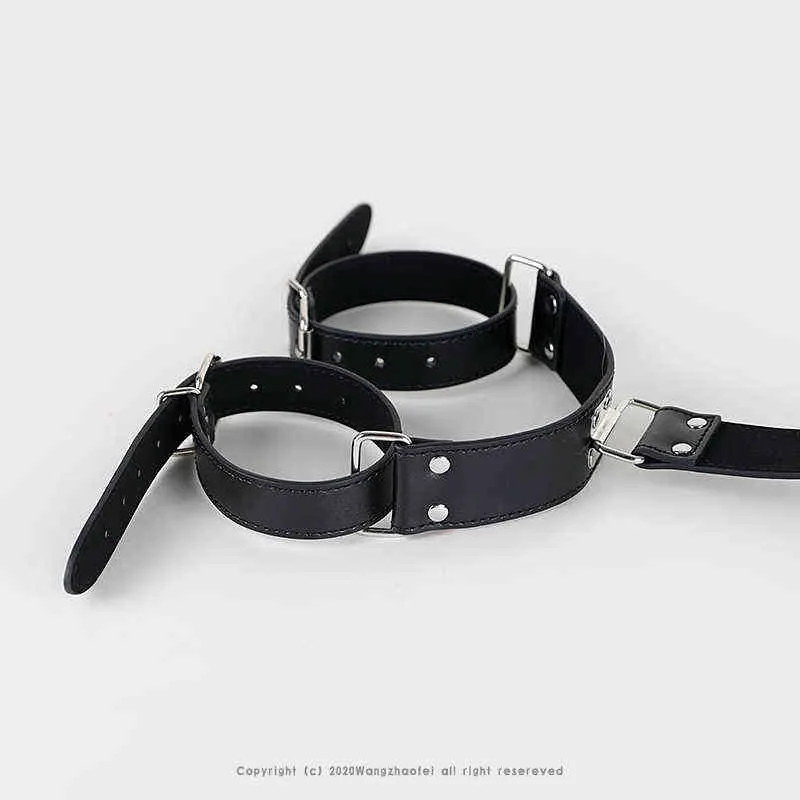 NXYSm bondage Bondage in pelle Manette BDSM Armbinder Restraint Braccia dietro la schiena Camicia di forzaGiocattoli sessuali per coppie 1126