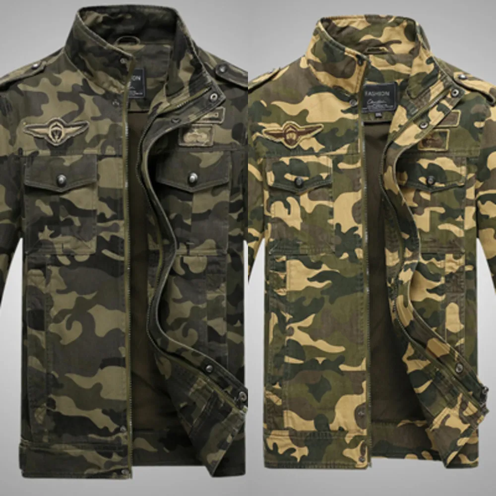 Dimusi Jesień Męskie Kurtki Bombowiec Dorywczo Człowiek Kamuflaż Army Wojskowe Płaszcze Męskie Slim Outwear Windbreaker Kurtki Odzież X0621