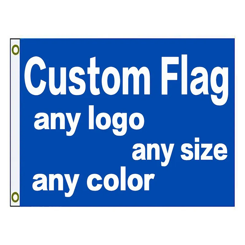 Anpassad 3x5ft tryckt flaggbanner med din designlogotyp för OEM DIY Direct Flags