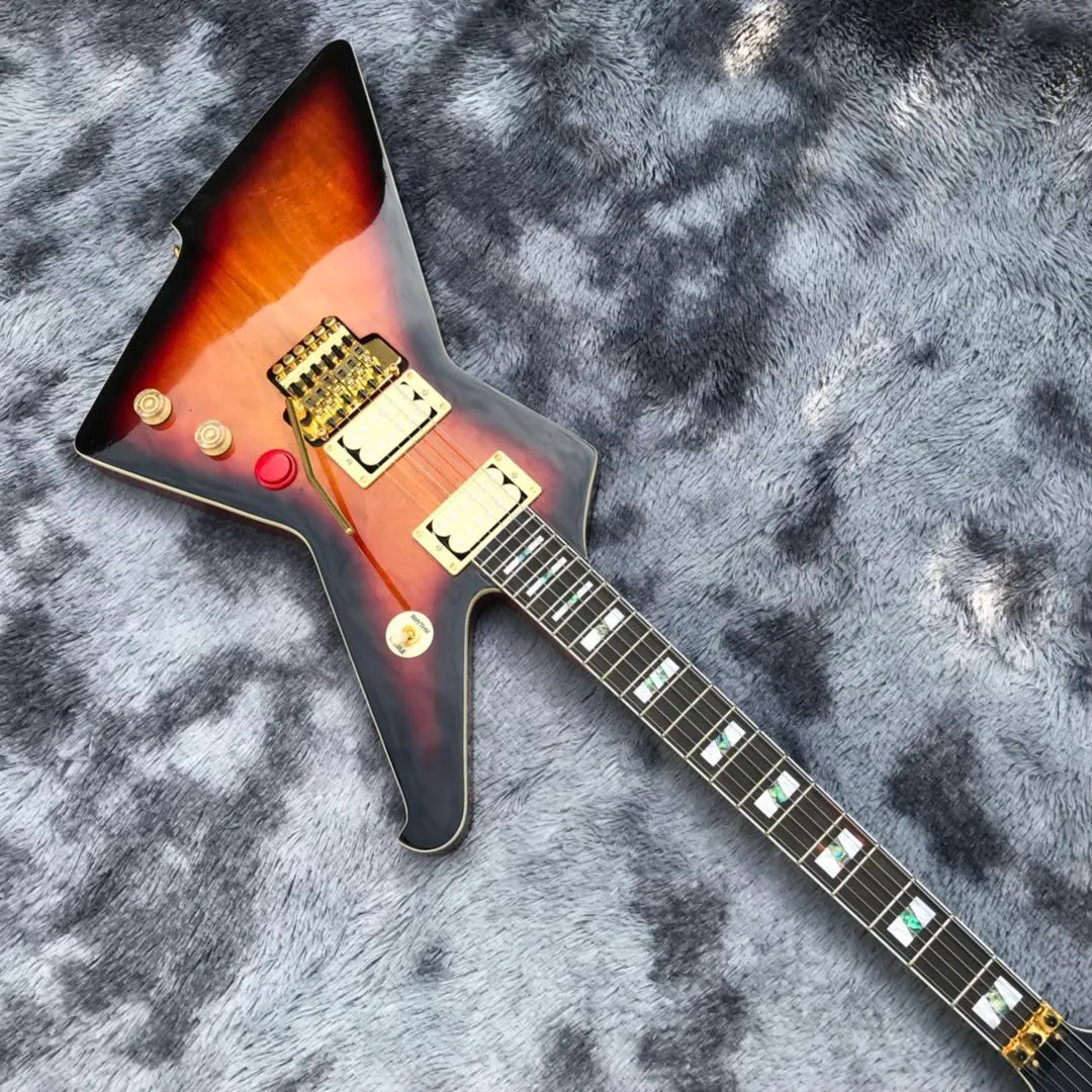 Custom Iban Electric Guitar IbanEZS High Gloss Destroyer Duplex Tremolo System in Sunburst Color IN STOCK