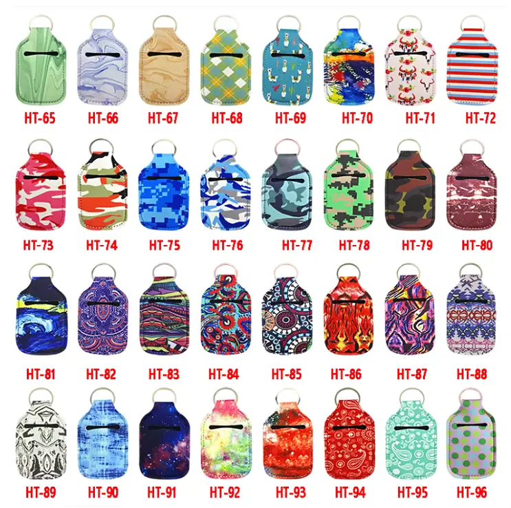 Event Festive Supplies Home Garden 32 Styles Neoprene Hand Sanitizer Bottle 30Ml Lipstick Holders Lip Cover Handbag Keychain Pouch Cha