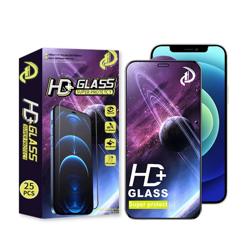 9H gehard glas telefoon screen protector sterrenhemel film 25 stks in 1 pakket voor iphone13 12 Mini 11 pro max xr x xs 6 7 8 Samsung A71 A51 5G A01 A11 A21 A31 A41