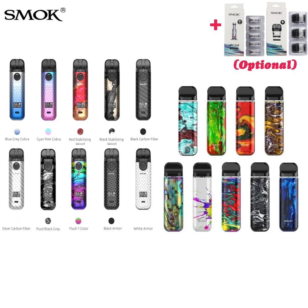 1PCS!Smok novo 2/4 Pod system kit 100% Original Electronic Cigarette Vaporizer