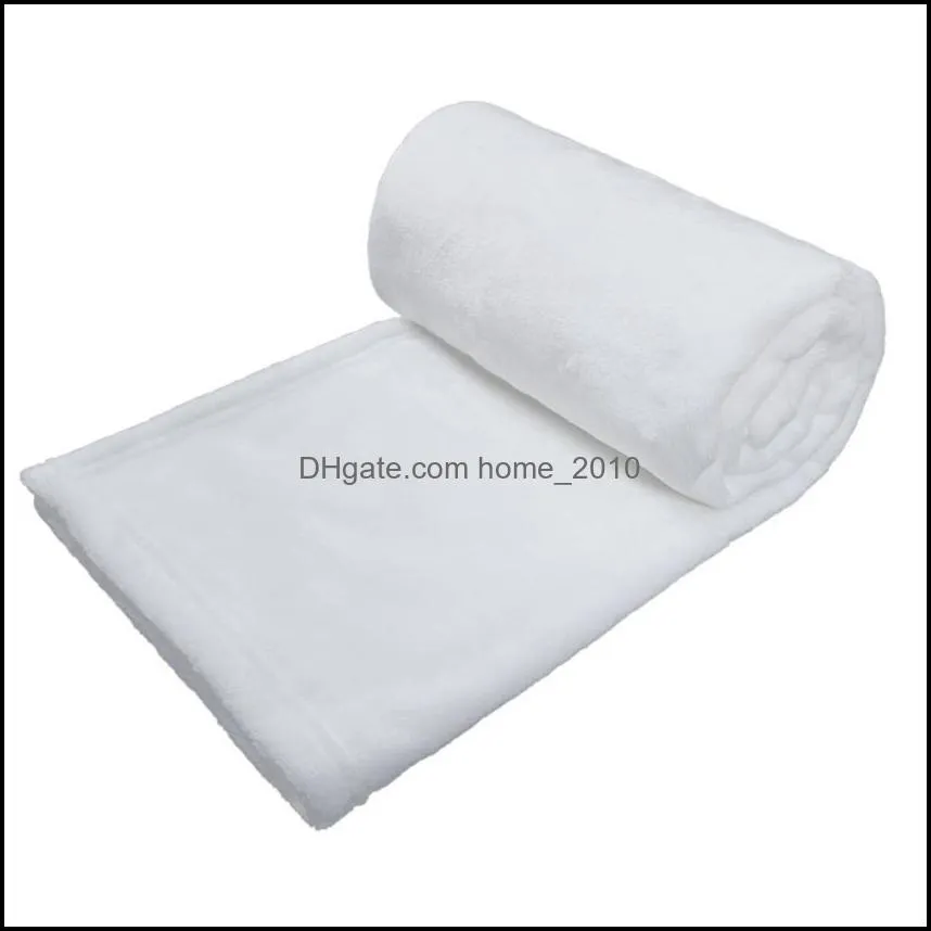 Sublimation Baby Blankets 30*40inch Polyester Blanket Warm Soft Sofa Cover White Blank Thermal Transfer Printing Swaddle Wrap A02