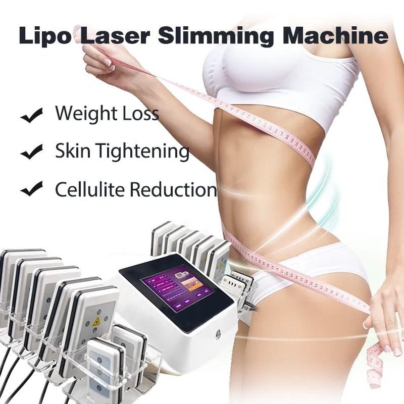 Máquina de emagrecimento de Lipolaser Profissional 14 Pads 650nm Lipo Laser Slim Equipamento de Beleza