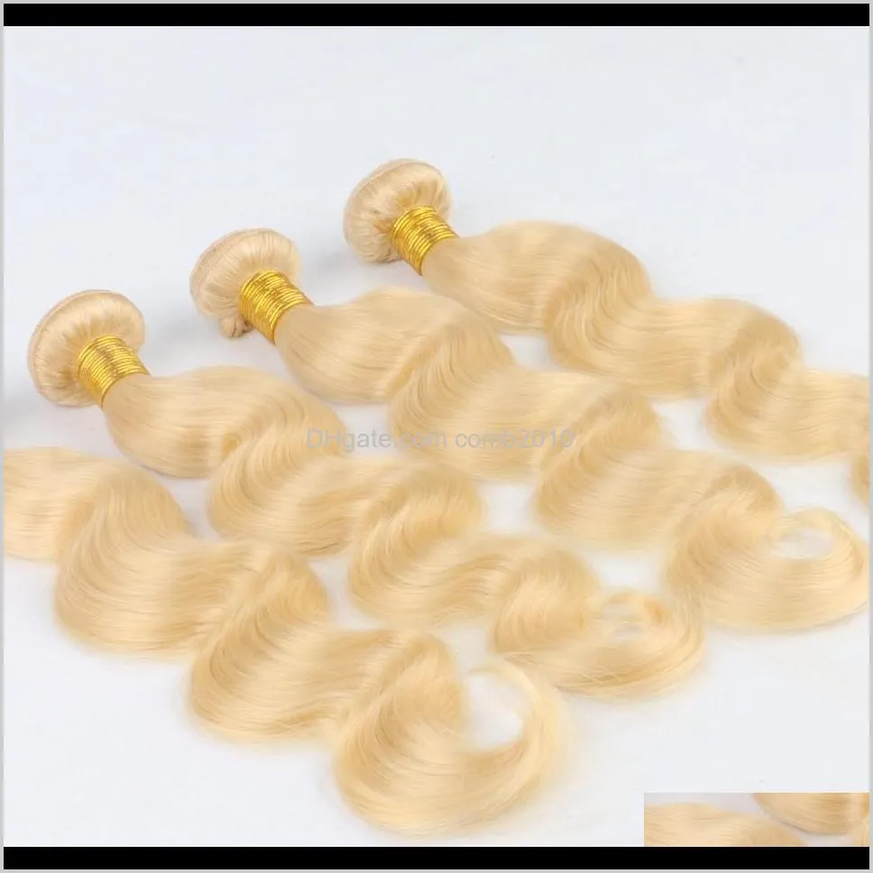 brazilian straight hair weaves double wefts 100g/pc 613 russian blonde color 100% human remy hair extensions