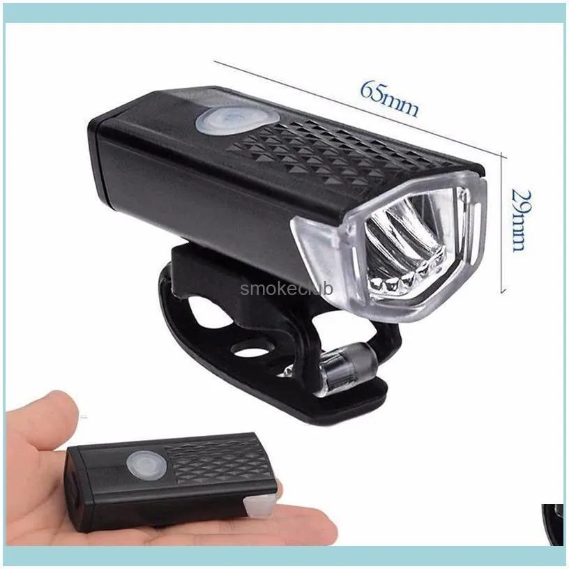 Bike Lights Rechargeable Cycle Bicycle Head Front Light Rear Tail LED Lamp Set USB High Quality Brightness Energy Saving