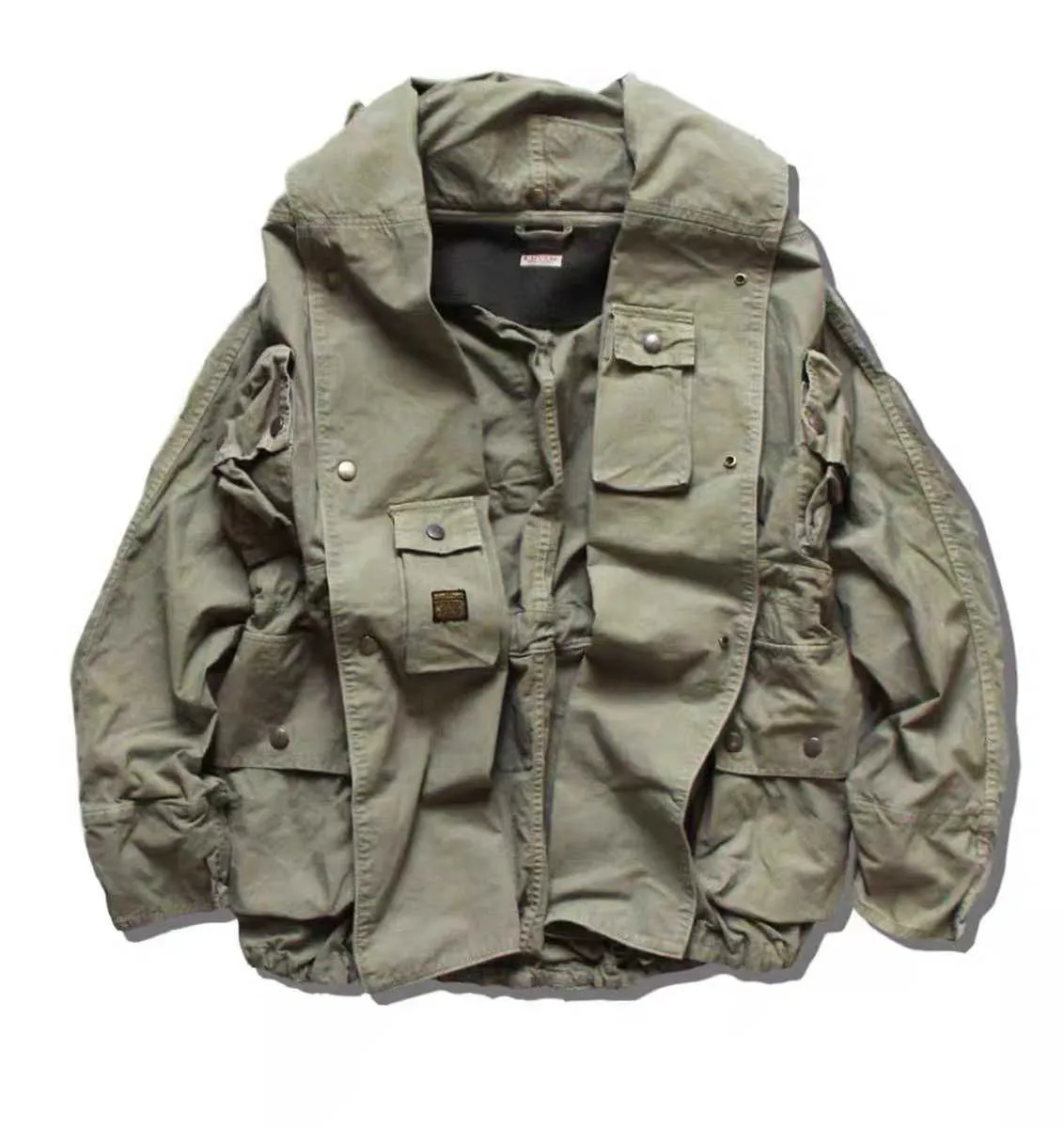 남자 재킷 19aw Kapital Hirata Hehong Washable 군사 스타일 느슨한 멀티 포켓 자켓