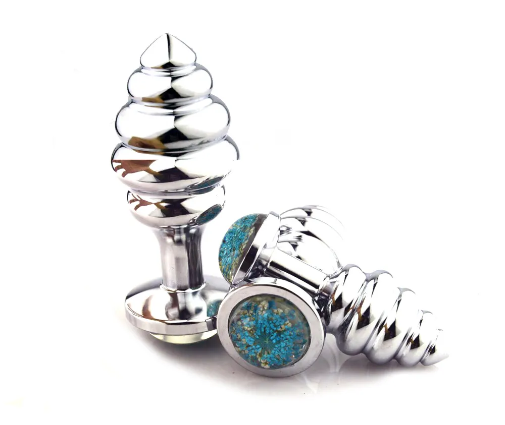 plug anal inox Diogol Anni Silver Round Butt Plug with Swarovski Elements (T2 Size) main image 0