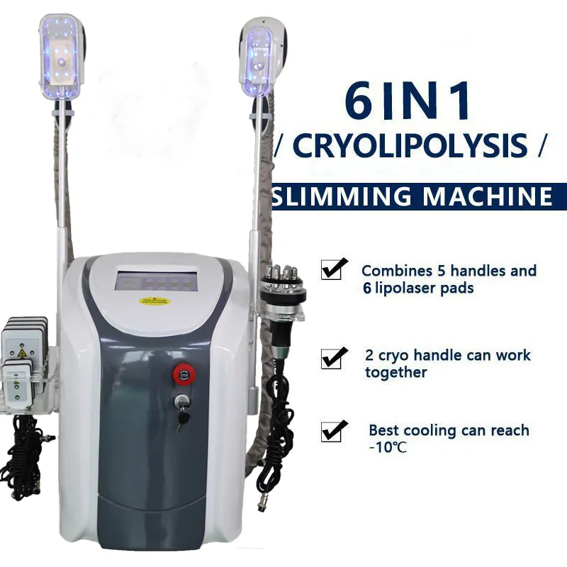 Cryotherapie Vet bevriezen Cavitatie RF Slank lipo laser gewichtsverlies cryolipolyse radiofrequentie huid firma apparaat 2 cryo handvatten