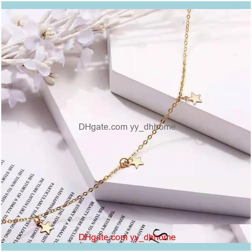 Fashion Personality Women`s Necklace Creative Retro Simple Three Star Pendant Clavicle Chain 2021 Trend Party Gift Necklaces