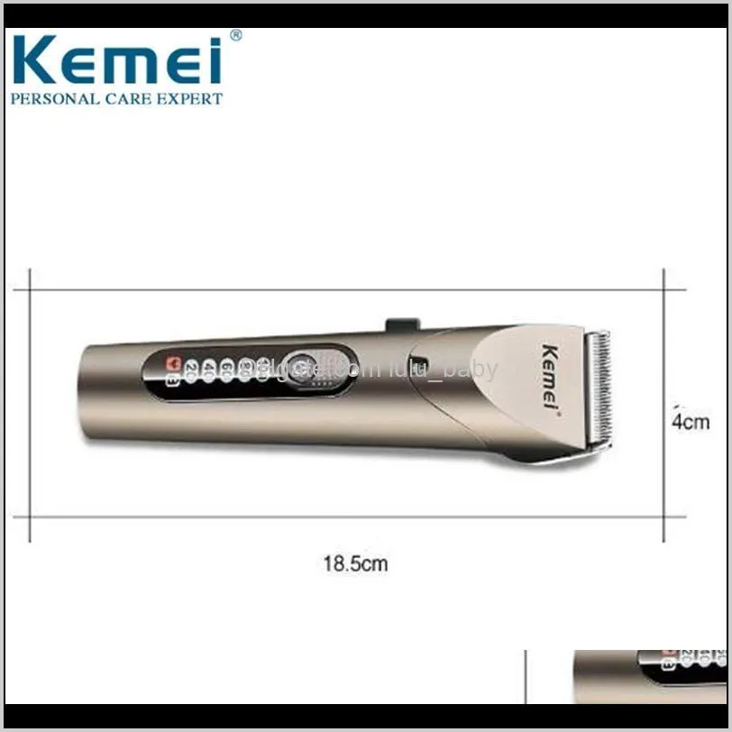 professional led hair trimmers electric hair clippers waterproof men`s cordless haircut machine adjustable blade low noise