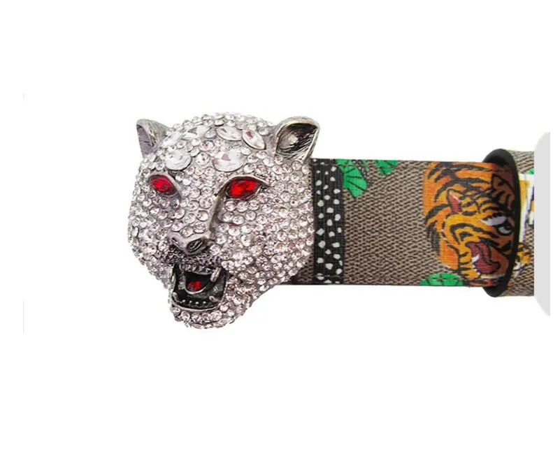2021 Western Belt Rhinestone Leopard Head Buckle... From  display picture 1
