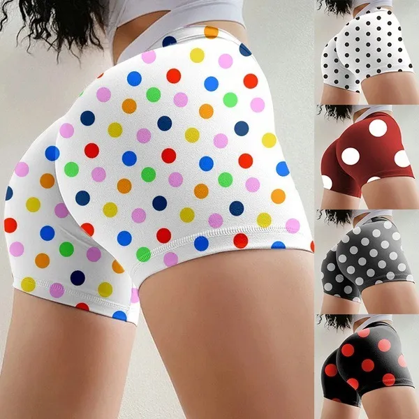 Women Designers Clothes 2021 short candy color spot Sports Fashion Fitness Yoga Pants womens sport summer shorts for woman