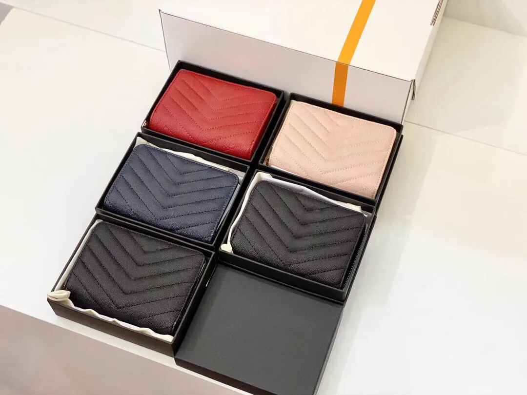 Berömda klassiska kvinnor plånböcker av hög kvalitet kaviar plånbok pengar väska lyxdesigner purses äkta läder korthållare företag kreditkortsinnehavare