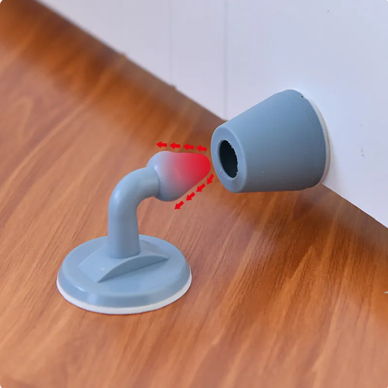 Mute Non-punch Silicone Door Stopper Touch Household Sundries Toilet Wall Absorption Plug Anti-bump Holder Gear Gate Resistance