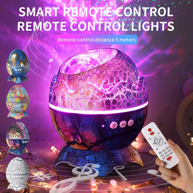 Dinosaur Egg Water Ripple Effects Star Projector, Rossetta Galaxy Projector For Bedroom, Remote