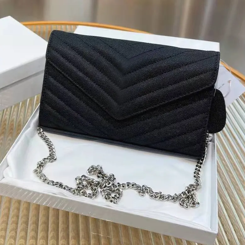 2 style fashion design luxury diagonal single shoulder bag handbag material WOC detachable shoulders strap 3 kinds of hardware wholesale matching box