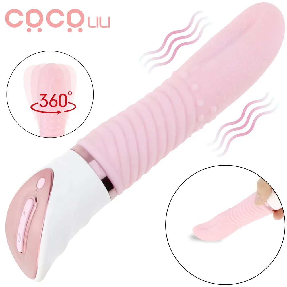 Massageador de língua grande 2 em 1 estimulador de clitóris oral Dildo vibradores massageador vagina brinquedos sexuais para mulheres femininas flertando brinquedos sexo x0320