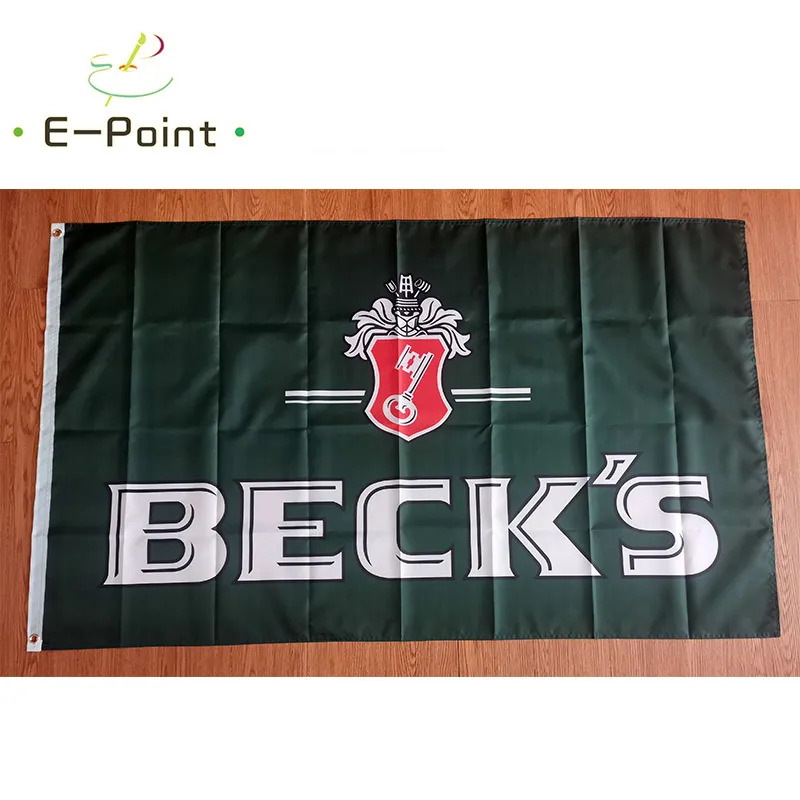 Germania Beck's Beers Beer Flag 3 * 5ft (90 cm * 150 cm) Bandiere in poliestere Banner decorazione volante casa giardino Regali festivi