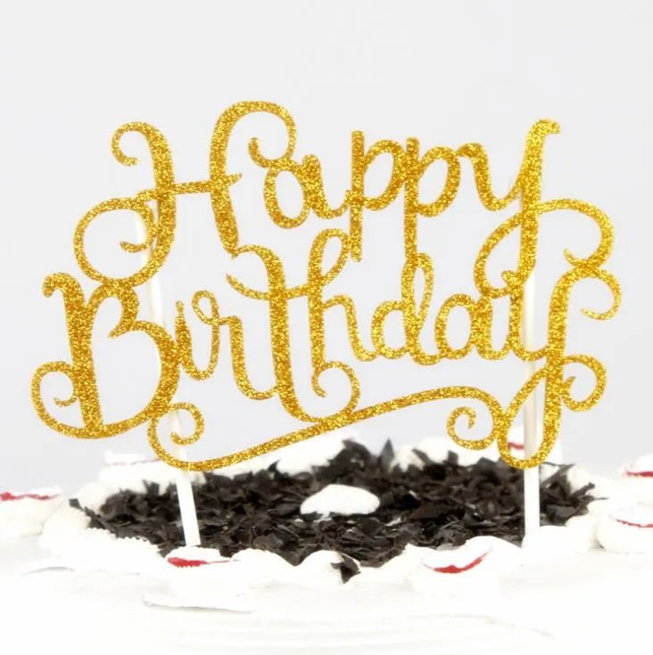 Вечеринка декор хрустальный горный хрусталь блестящий с днем ​​рождения торт топпер годовщины детей дни рождения торты топперы SN5258