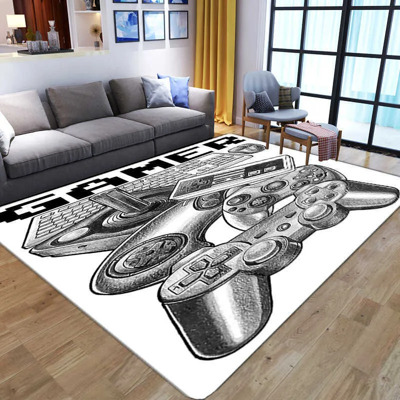 Dessin Animé 3D Anime Gamer Motif Tapis Pour Salon Chambre Grande