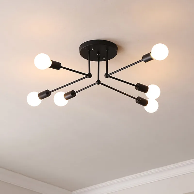 LED Ceiling Light Modern Bedroom Home Living Room Wrought Iron Pendant Lamp E27