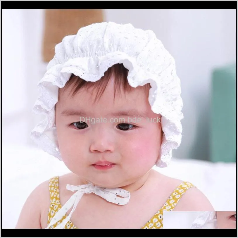 Newborn Baby Bucket Hat Baby Lace Solid Star Prints Gils Hat Spring Autumn Tie Photography Of Newborns Bucket Cap