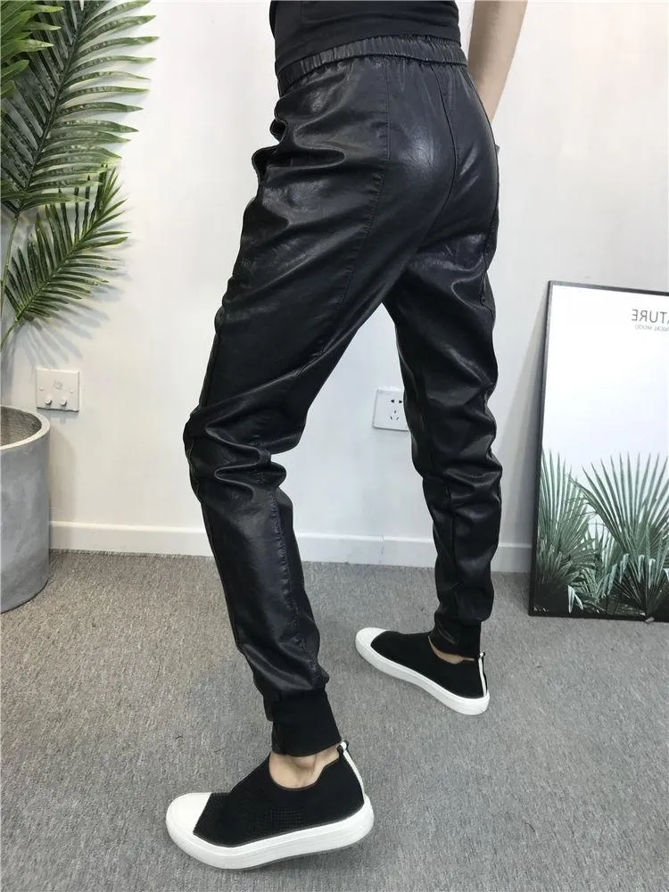 Men Zara Biker Pants Zara Men's Limited Edition Brown Leather