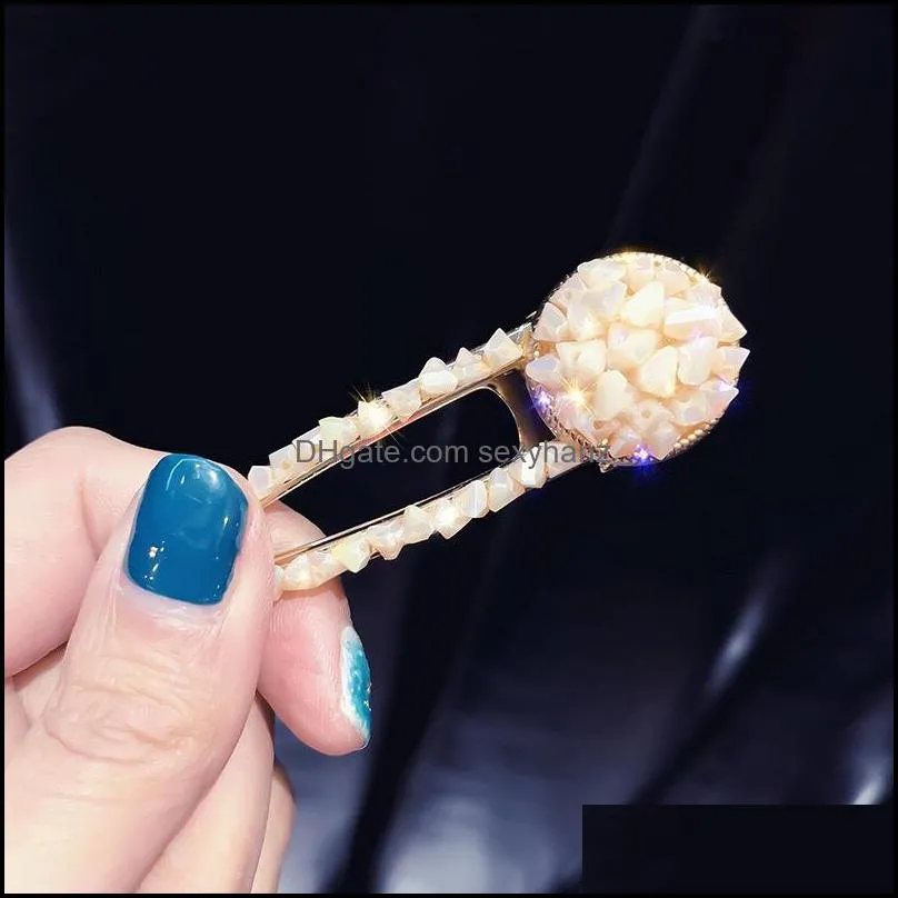 S1436 Hot Fashion Jewelry Fashion Jewelry Women`s Rhinestone Crystal Hairpin Hair Clip Dukbill Toothed Hair Clip Bobby Pin Lady