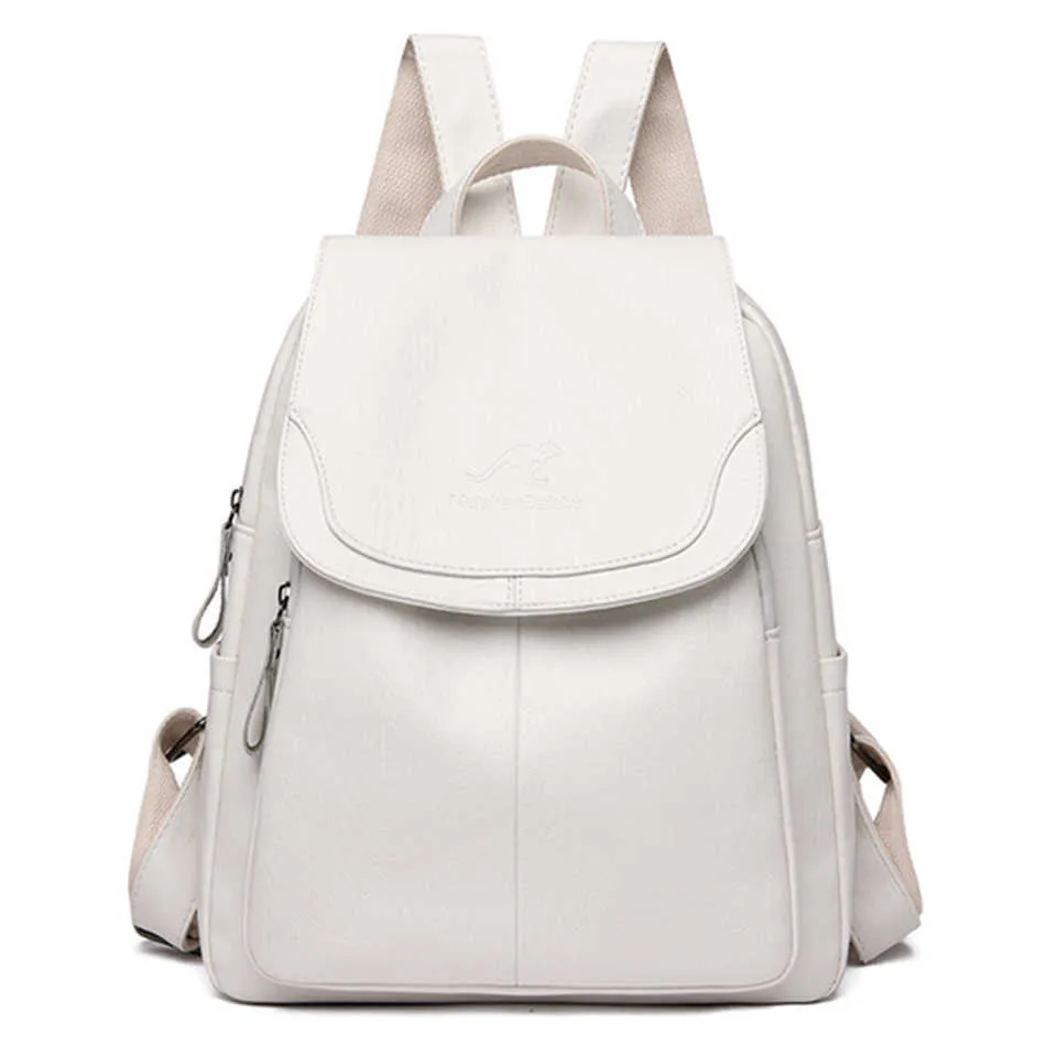 Mochila De Las Mujeres Blancas Mochilas De Cuero Femeninas SAC SAC A DOS Bolsas Escolares Para Niñas Paquete Trasero De Viaje De Gran Capacidad Mochilas Y0804 De 21,08 € | DHgate