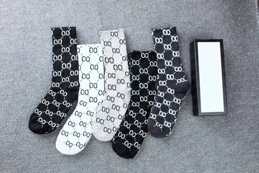 Women Sports Long Socks Fashion High Quality Womens and Mens Stocking Letter g sock chaussettes de marque luxe with box