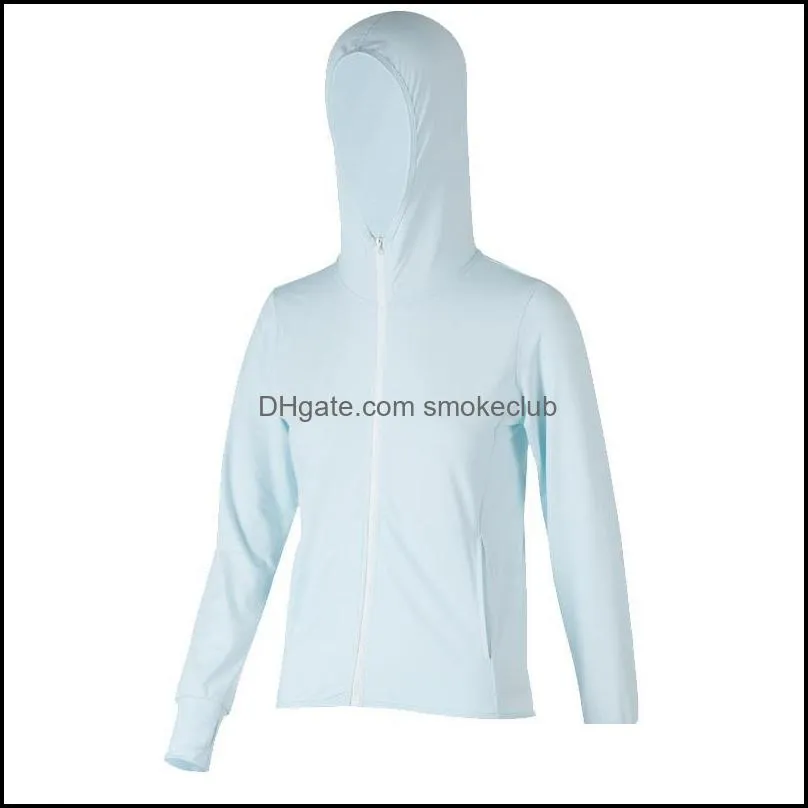 Running Jackets 2021 Breathable Sports Jacket Hoodie Women`s Long-Sleeved Zipper Training Outdoors Sunscreen Fitness Clothes