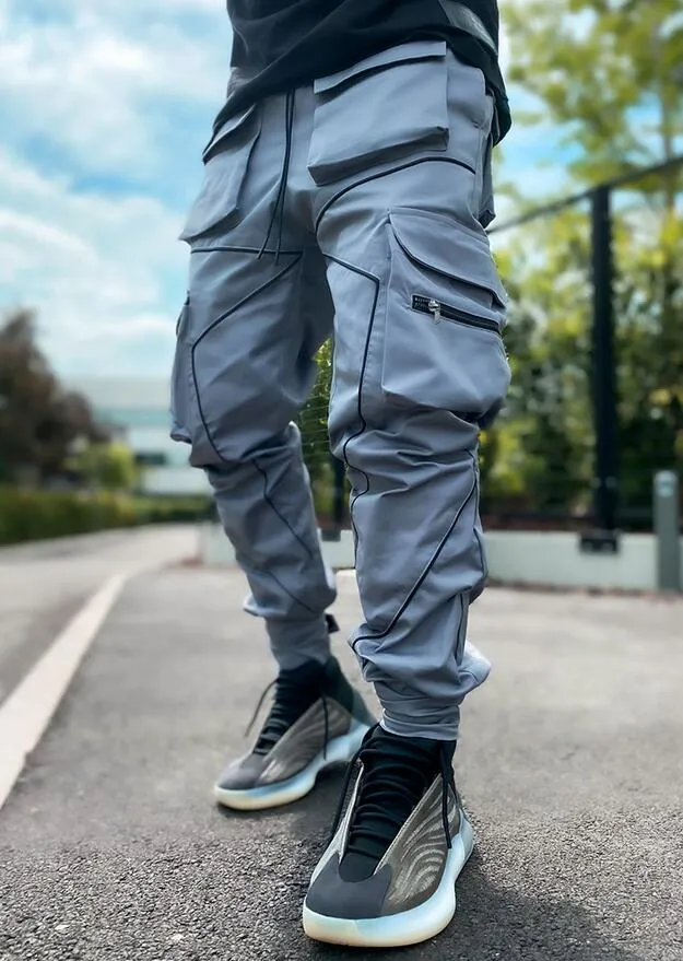 Mens Reflective Cargo Pants Techwear For High Street Joggers And Nighttime Casual Wear Spring Autumn Fashion Trend Sweatpants From Redfire 368 20.17 DHgate.Com