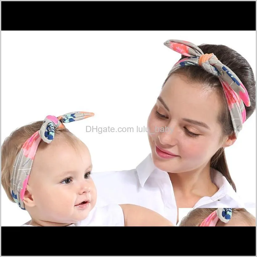 z&f head bands parent-child headbands family headwrap hair ornaments set fashion for baby girl boy and mum parent kids rabbit