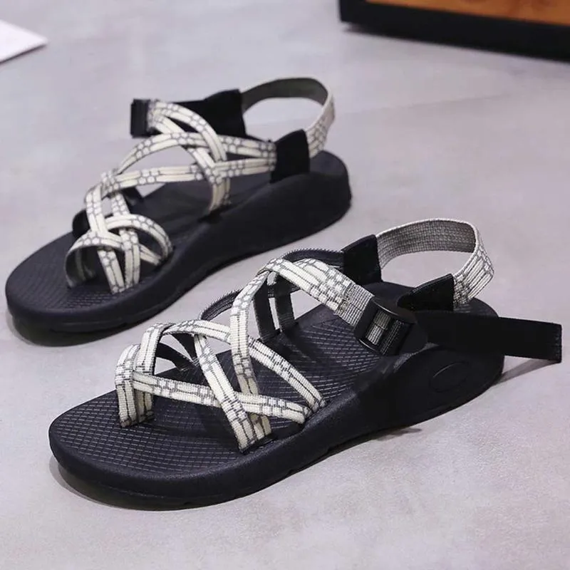 웨지 샌들 여성 야외 평평한 어울리는 컬러 비치 슈즈 하이킹 wholetide sandalen sandalias#525