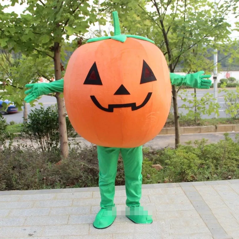 Halloween Pumpkin Mascot Costume Cartoon de haute qualité Caractéristique de légumes Carnival Festival Fancy Dishoter Ordin